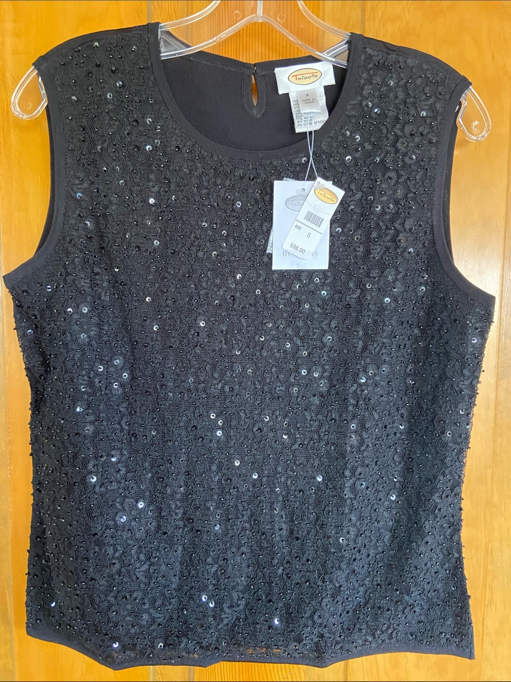 Talbots Black Sequin Sleeveless She’ll